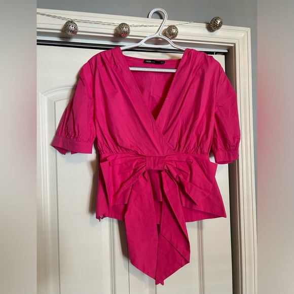 INA Bow Blouse in Pink - Picture 3 of 4